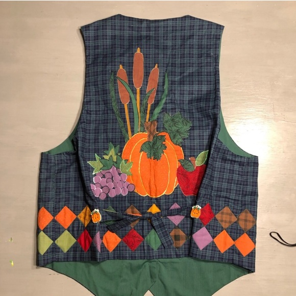 Vintage pumpkin puffy paint vest - Picture 2 of 7